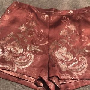 TILDON Brown/Brick Metallic Shorts NEW